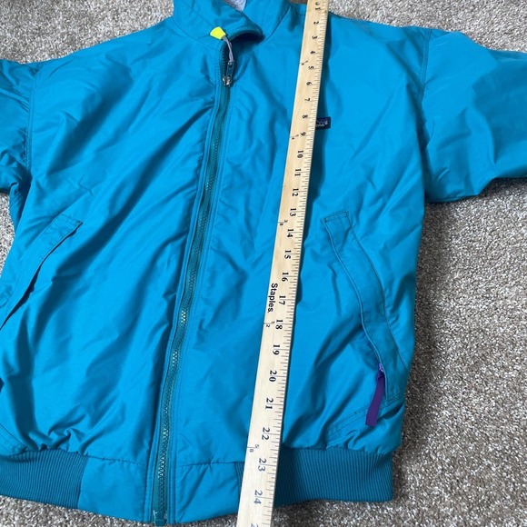 Patagonia coat Vintage jacket fleece lined nylon exterior full zip up snap SZ S - Picture 11 of 12